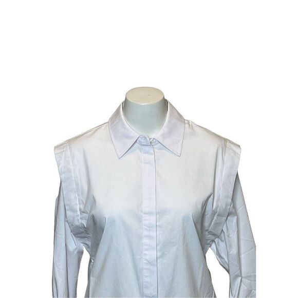 House of Harlow 1960 NWT white long sleeve button up shirt size XS - Picture 2 of 13